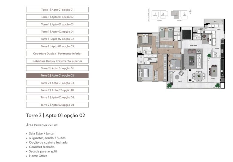 Torre 2 | Apto 01 opção 02